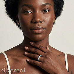 Solitaire Brilliant Lab Grown Diamond Band | Sustainable Elegance by Silveroni - 2