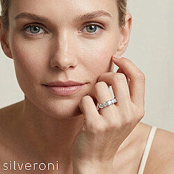 Solitaire Brilliant Lab Grown Diamond Band | Sustainable Elegance by Silveroni - 4