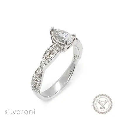 Starlit Frost Gold Lab Grown Diamond Ring | Sustainable Elegance by Silveroni - 1