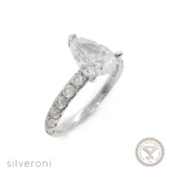Starlit Whisper Lab Grown Diamond Ring | Sustainable Elegance by Silveroni - 1