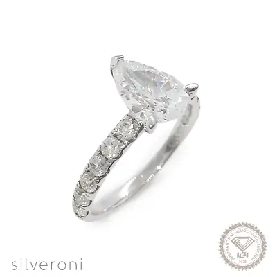 Starlit Whisper Lab Grown Diamond Ring | Sustainable Elegance by Silveroni - 1