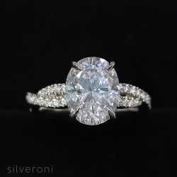 Stellar Embrace Lab Grown Diamond Ring | Silveroni - 2