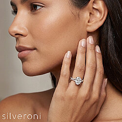 Stellar Embrace Lab Grown Diamond Ring | Silveroni - 4