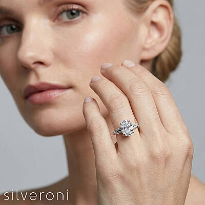 Stellar Embrace Lab Grown Diamond Ring | Silveroni - 1