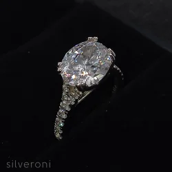 Stellar Spark Lab Grown Diamond Ring | Sustainable Elegance by Silveroni - 2