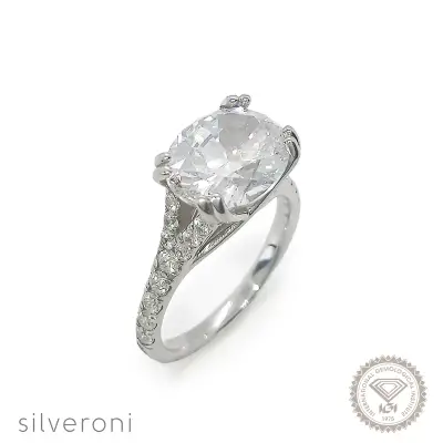 Stellar Spark Lab Grown Diamond Ring | Sustainable Elegance by Silveroni - 1