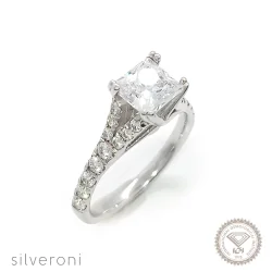 Timeless Solitaire Lab Grown Diamond Ring | Sustainable Elegance by Silveroni - 1