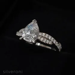 Twilight Glow Gold Lab Grown Diamond Ring | Sustainable Elegance by Silveroni - 2