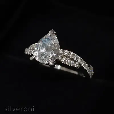 Twilight Glow Gold Lab Grown Diamond Ring | Sustainable Elegance by Silveroni - 2