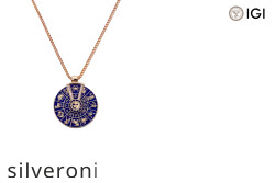 Zodiac Celestial Necklace in 18k Rose Gold with Round Diamonds - 2