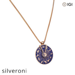 Zodiac Celestial Necklace in 18k Rose Gold with Round Diamonds - 4