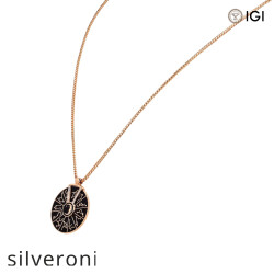 Zodiac Celestial Necklace in 18k Rose Gold with Round Diamonds - 5